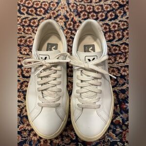 Veja Cream and White Womens Sneakers